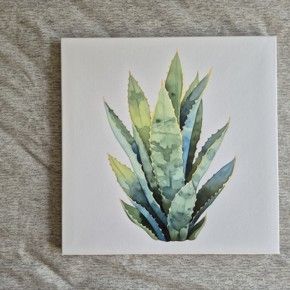 Watercolor Aloe Canvas Art